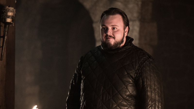 Samwell Tarly looks happy about something.